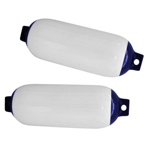 EYRMQWJPC Aufblasbarer Dock-Stoßfängerball Bootsfender Stoßfänger Weiß 11x40 cm 2er Pack for Pontonboot Yacht von EYRMQWJPC