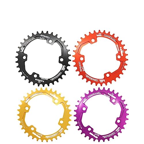 EYRMQWJPC Schutzvorrichtung für die Räder, MTB Bike Kettenblatt 96BCD Asymmetrische 30T-38T Multicolor 8-12 Geschwindigkeit(38T red) von EYRMQWJPC
