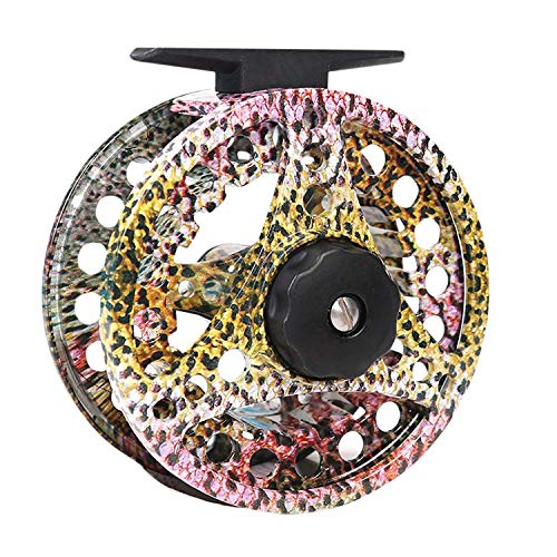 Fliegenfischerrolle Eco Fly Fishing Reel Aluminiumdruckguss Körper Arbor Disc Drag Multicolor Mehrere Gewichte(ECO Reel (Rainbow Trout),3/4 Weight) von EYRMQWJPC