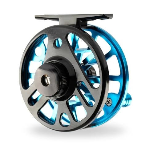 Fliegenfischerrolle Fly Fishing Reel CNC Aluminiumlegierung for Forelle Bass 3-6wt Multicolor(75Blue3-4wt) von EYRMQWJPC