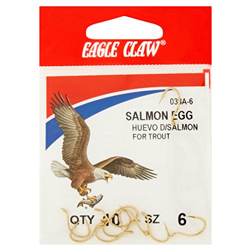 Eagle Claw Unisex-Erwachsene Salmon Egg Up Eye Offset Lachs Ei, Gold, Einheitsgröße von Eagle Claw