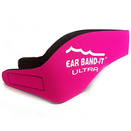 Ear Bandit Ultra Schwimmer-Stirnband, Größe L (10 - Erwachsene), Hot Pink von EarBandIt