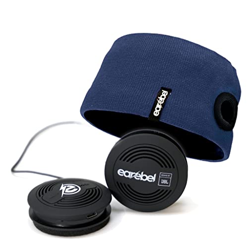 Earebel Sound by JBL Bluetooth 5.0 On-Ear Kopfhörer mit Mikrofon – Sport Impulse Stirnband Navy Blau mit Kopfhörer zum Laufen, Workout, Fitnessstudio, Training - kompatibel zu Apple UVM. von Earebel
