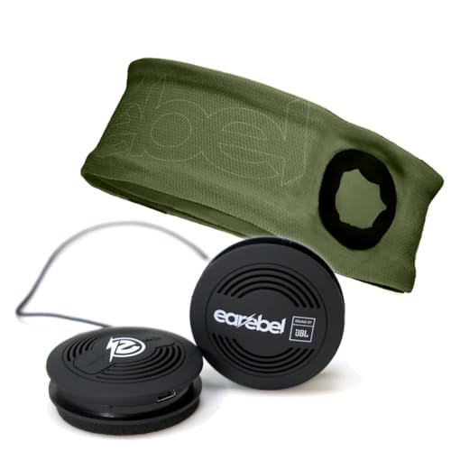 Sport Elite Stirnband mit JBL Bluetooth 5.0 On-Ear Kopfhörer und Mikrofon - Forest Green S/M von Earebel
