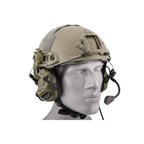 Earmor Helm Headset M32H mit NRR 22 Schallschutz, voll verstellbar - Olive [M32H-FG] von Earmor