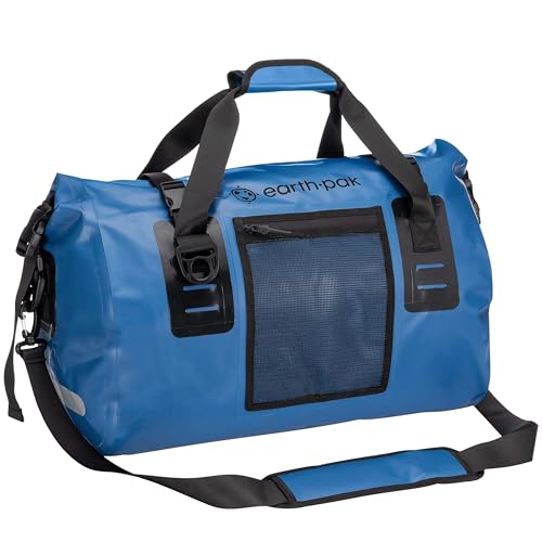 Earth Pak Wasserfeste Reisetasche- Hochwertige Duffel Bag Größen 50L / 70L - Ideal als Reisetasche, Segeltasche, Fitnesstasche oder Expeditionstasche (Blau, 70L) von Earth Pak