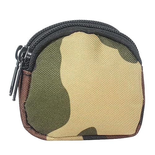 Mini Coin Pouch Change Holder, Outdoor Tactical Wallet Nylon Waist Bag for Men, Multifunctional Coin Purse Cash Holder Money Pouch, Small Change Bag with Two Zipper Compartments, Dschungeltarn, von Easnea