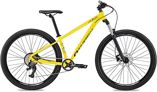 Eastern Bikes Alpaka 29" Leichtgewichts-MTB Mountainbike, 9-Gang, hydraulische Scheibenbremsen, vordere Federung in 4 Rahmengrößen erhältlich (21", Gelb) von Eastern Bikes