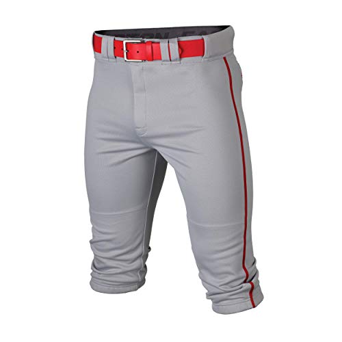Easton Herren Einfarbig Baseball-Hose, Grau/Rot paspeliert, X-Large von Easton