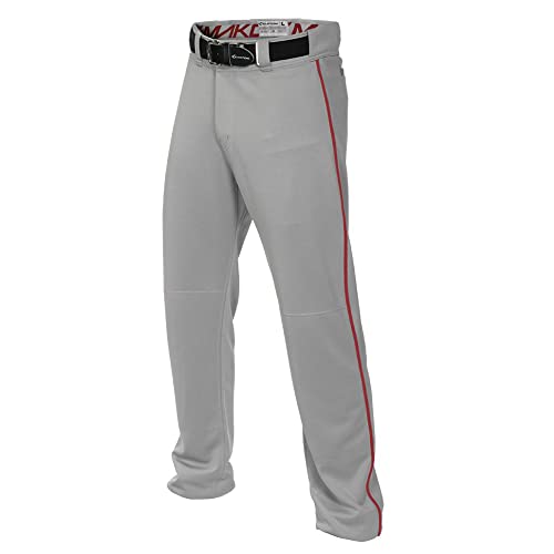 Easton MAKO 2 Baseballhose, Erwachsene, XL, Grau/Rot von Easton