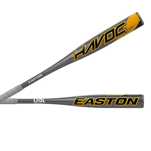 Easton - MLB - Baseball - Havoc - Youth - Baseball Bat - USA Logo - 2 ¼ inch Barrel - Gray/Orange (28"/18 Ounce (-10)) von Easton