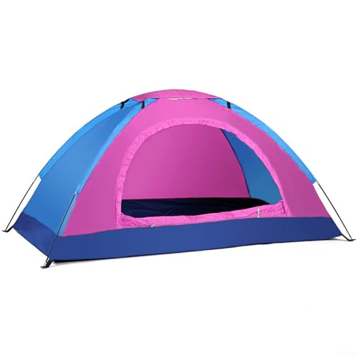EasyByMall 2-Personen-Strand-Camping-Zelte, ultraleichtes Campingzelt mit Unterständen, Tragetasche, zweilagiges Türzelt, für Camping, Wandern, Angeln (1 Person, Rosa), A39SH3G5ZN172IV19S01J2 von EasyByMall