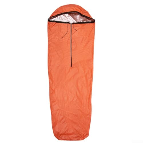 Ultraleichter Schlafsack für Erwachsene, leicht, wasserdicht, für drinnen und draußen, für Camping und Wandern im Freien (Orange) von EasyByMall