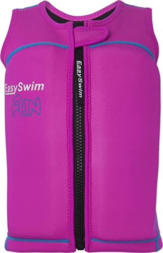 EasySwim - UV-Schwimmweste für Kinder - Fun - Rosa - Größe M: 17-24 kg (Brustumfang max. 56 cm, Länge der Schwimmweste 40 cm)… von EasySwim