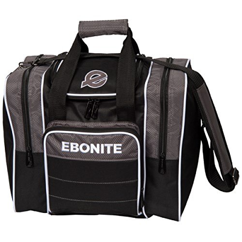 Ebonite Impact Plus 1 Ball Bowling Single Tasche mit Platz für Ball, Schuhe und Zubehör in Grau von Ebonite