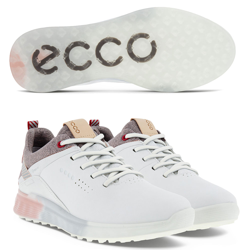 'Ecco Golf S-Three Gore Tex Damen Golfschuh weiss/rosa' von 'Ecco Golf'