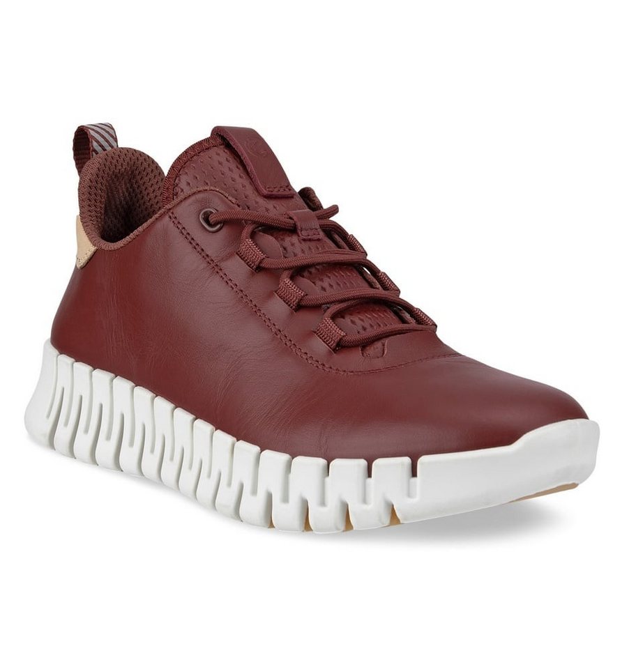 Ecco Gruuv Lea (weiches Nappaleder) weinrot Damen Sneaker von Ecco