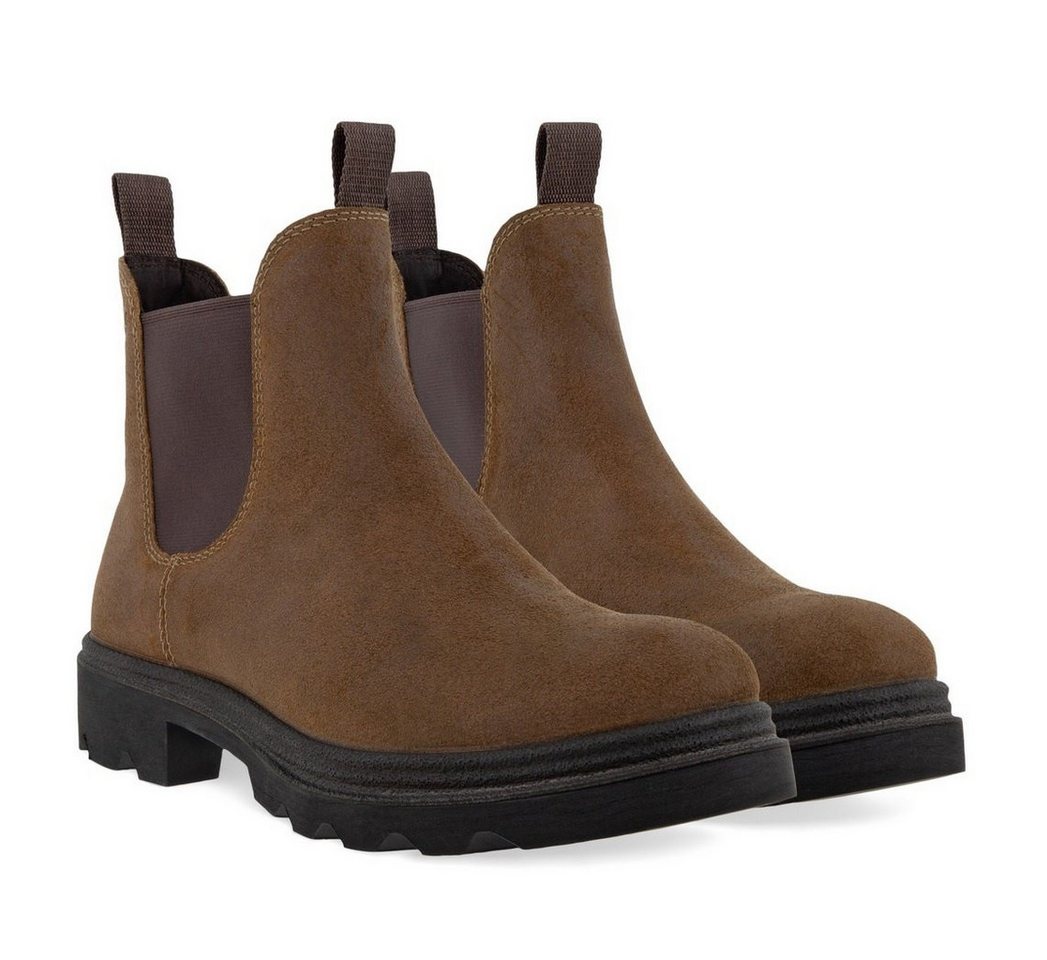 Ecco Stiefelette Grainer Chelsea Boot (Nubukleder, wasserdicht) dunkelbraun Wanderschuh von Ecco