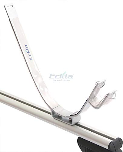 Eckla Combi Ovalbügel Stahl für T-Nuten Kajakdachhalter Paddelhalter Dachträger Set, Farbe:Grau von Eckla