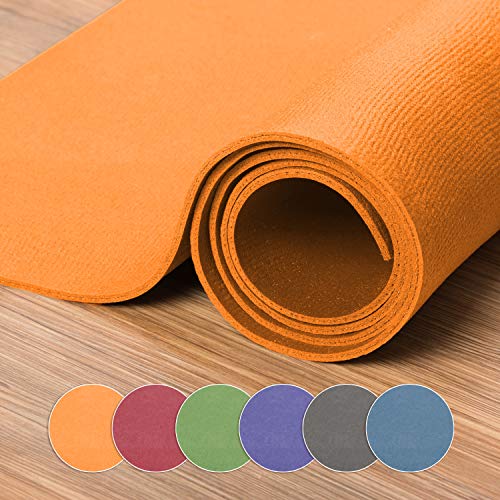 XXL Yogamatte in verschiedenen Farben + Größen, schadstofffreie Yogamatte in orange, besonders groß und breit, OEKO-Tex 100 zertifiziert und rutschfest von Eco Krabbelmatte