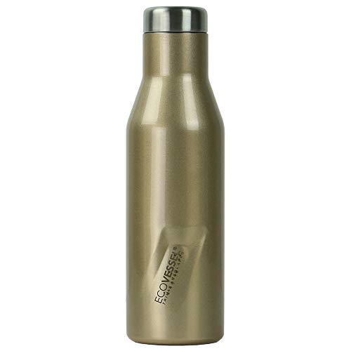 EcoVessel 's Aspen Tri Max vakuumisolierte Wasser- und Weinflasche aus Edelstahl, Goldstaub, 473 ml von EcoVessel