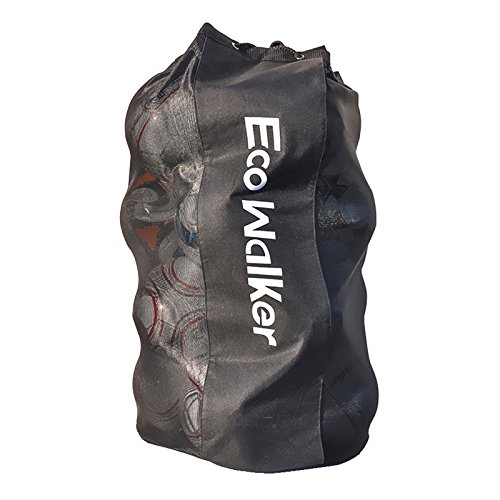 Eco Walker Balltasche bietet Platz für 16-teilige Fußbälle, strapazierfähiges Netzgewebe, Kordelzug mit verstellbarem Schultergurt und dickem Griff von Eco Walker