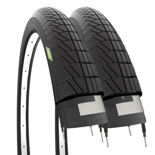 Ecovelò Unisex – Erwachsene Reifen 16 x 1,75 (47-305) für Kinderfahrrad | Straßenreifen 2, Schwarz, Einheitsgröße von VORAGA