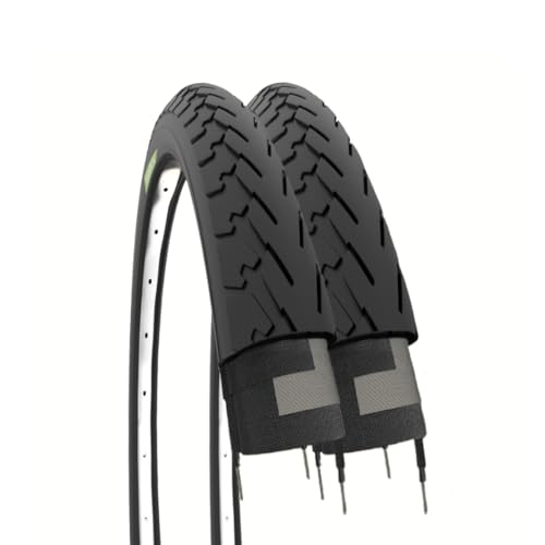 Ecovelò Unisex – Erwachsene schwarz 700 x 28 1 5/8 1/8 (28-622) Reifen Fahrrad Leiterrad Trekking 2, Einheitsgröße von Ecovelò