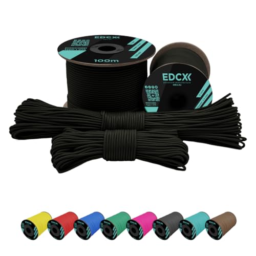 EdcX 2 mm Nylon Paracord 275 (50 und 100 m) – 100% Nylonseil, 3-adrige Schnur, Nylonschnur 2 mm in vielen Farben (Army Green, 50 m) von EdcX