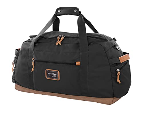 Eddie Bauer Bygone Reisetasche aus robustem Polyester/Nylon mit U-förmigem Hauptfach, mittelgroß, 45 l, Schwarz, Einheitsgröße von Eddie Bauer