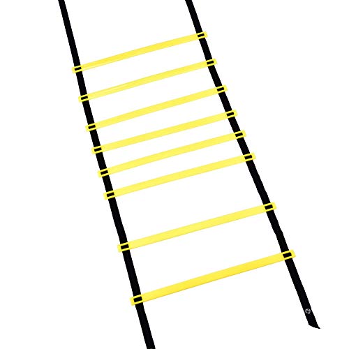 Eddwiin Agility Ladder-4m S-Peed Trainingsübungsleitern, für Fußball Fußball Boxen Fußarbeit Sport S-Peed Agility Training mit Tragetasche von Eddwiin