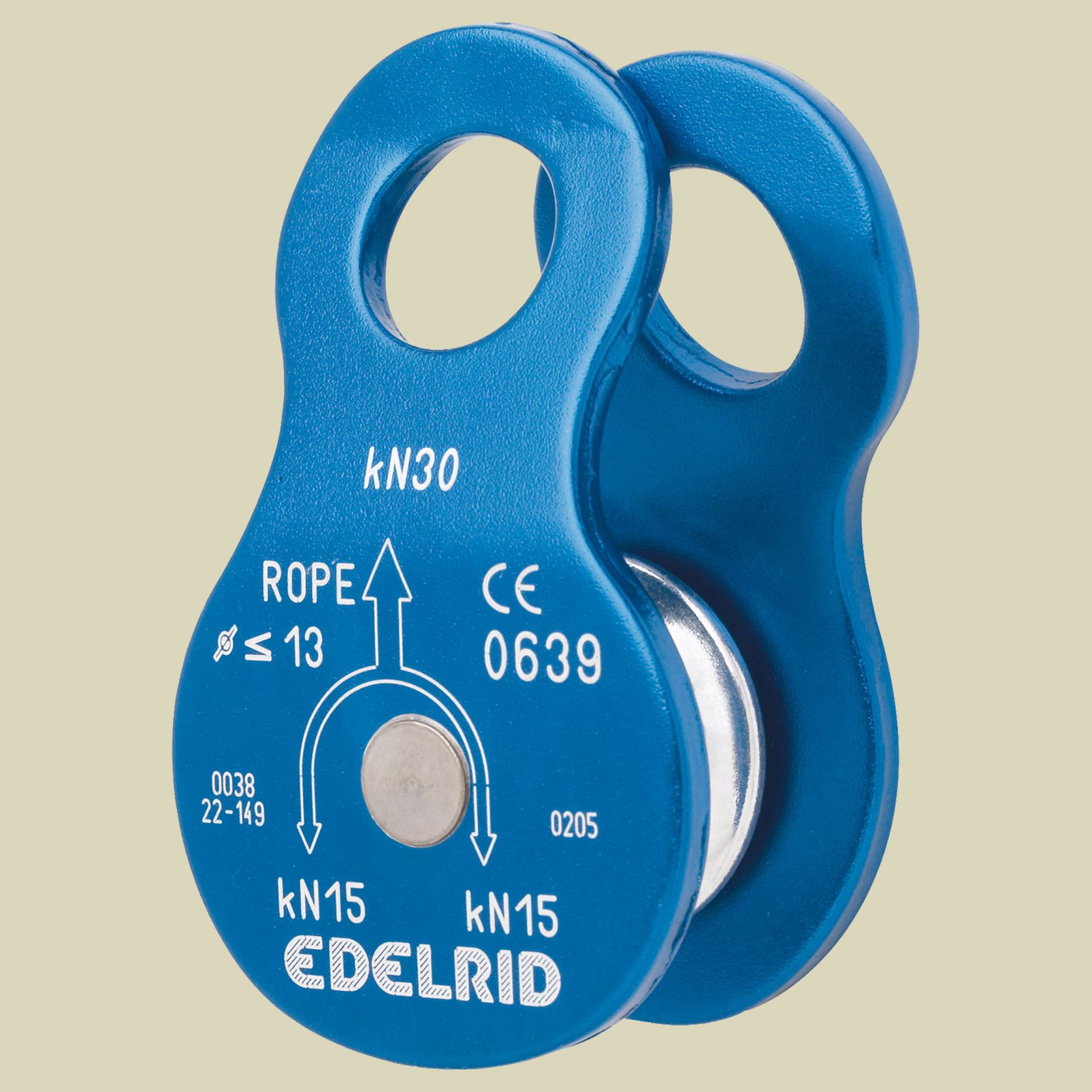 Turn Umlenkrolle für Seildurchmesser bis 13 mm Farbe blue von Edelrid