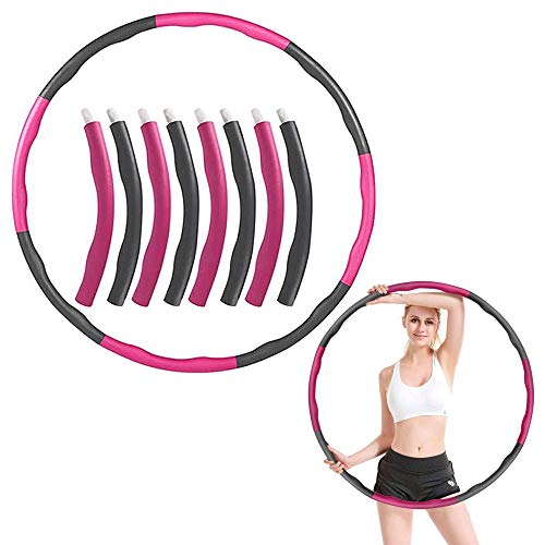 Efan Hula Hoop zur Gewichtsreduktion und Massage, 6-8 Segmente Abnehmbarer Hoola Hoop für Erwachsene und Kinder, Fitnesskreis Reifen für Sport/Zuhause/BüRo/Bauchformung (1KG) von Efan