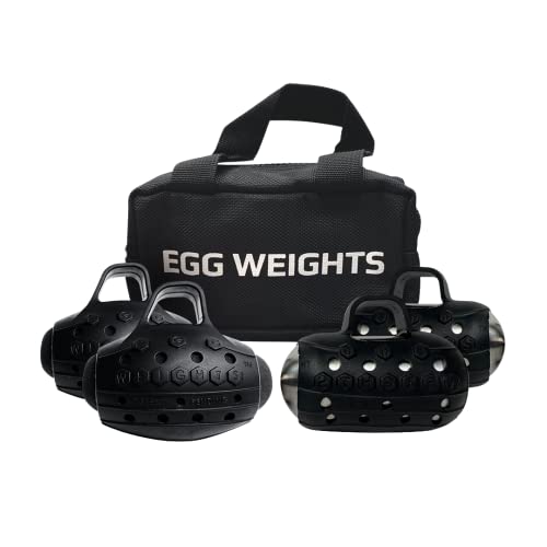 Egg Weights Cardio and Cardio Max Bundle Handgewichte Hantelset mit Anti-Rutsch Silikon Gummi Fingerschlaufe 2er Set für Shadowboxen, Kickboxen für Damen und Herren - 0,9kg und 1,4kg von Egg Weights