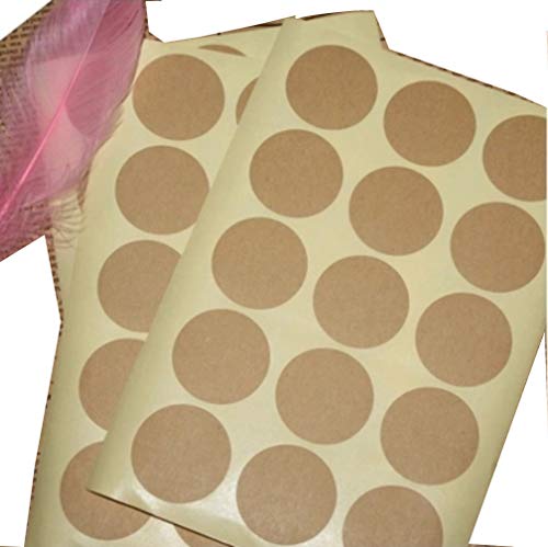 Egurs 120 Blanko Kraftpapier Aufkleber Craft Verpackung Dichtungen Aufkleber Vintage Stil braun Selbstklebend Label Papier Runde von Egurs