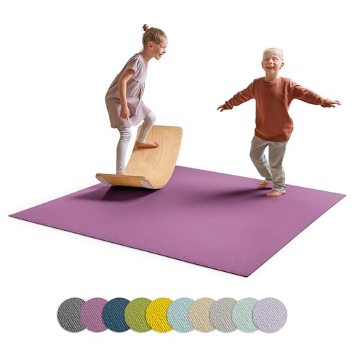 Ehrenkind® Made in Germany Anti-Rutsch Krabbelmatte Oeko-Tex Matten | Spielmatte Baby | Größe 80x80 cm | Pflaume von Ehrenkind