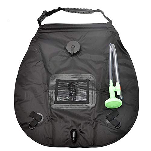 Eighosee Outdoor-Tasche, 20 l, Solar-Duschtasche für Outdoor, Reisen, Wandern, Dusche, Schwarz von Eighosee