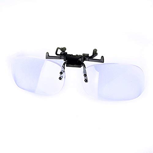 Eighosee Polarisierte Brillenclip, Outdoor-Angelbrille, Kurzsichtigkeit, Autofahren, transparenter Brillenclip mit Box, 150 Grad von Eighosee