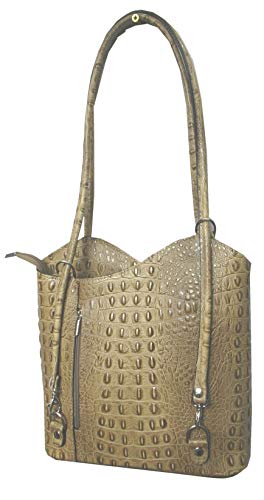 Echt Leder Designer Handtasche Krokodil Beige von Einkaufszauber von Einkaufszauber