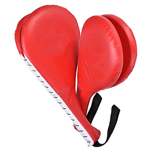 1 Pair Taekwondo Double Kick Pads, Target Kicking Training Paddles Double Strike Pads Martial Arts Striking Pad PU Hand Pads für Kickboxen und Karate Train von Ejoyous