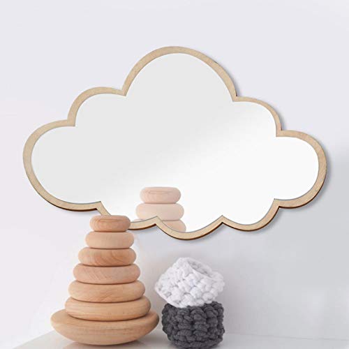 Ejoyous Acryl-Wolkenspiegel, 3D-Wandspiegel, Wolkenform, Heimornament, Kinderzimmerspiegel, Kunst, Heimdekoration, Haushalt, Geburtstagsgeschenk für Wohnzimmer, Kinderspielzimmer(Wolken) von Ejoyous