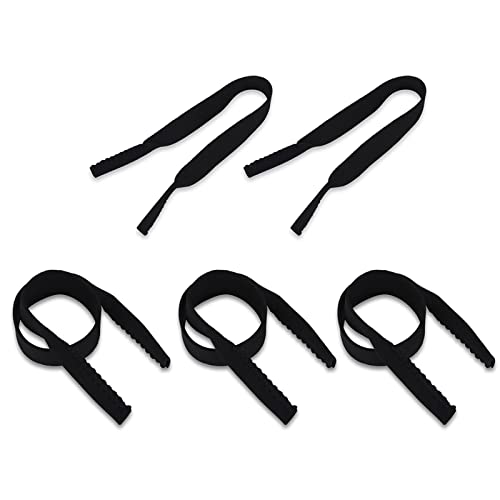 Ejoyous Silikon Brillenbänder, 5Pcs Anti-Rutsch Silikon Sport Brillenband Männer Elastische Halsband Retainer Schnur Kette Halter Lanyard Floating Eyeglass Strap für Brillen Sonnenbrillen von Ejoyous