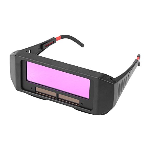 Solar Auto Darkening Schweißerschutzbrille Schweißerbrille Schweißerschutzmaskenhelm mit verstellbarem Schirm Augenschutzmaske Anti-Flog Anti-Glare-Brille-Schwarz von Ejoyous