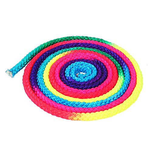 Springseil Rhythmische Sportgymnastik, 2.8m Regenbogen Turnen Seilspringen Kinder Gymnastik Seil Sport Wettbewerb Kunst Trainings Seil Aerobic Rhythmische Kunstseil Springseil von Ejoyous