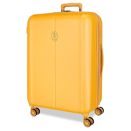 El Potro Vera Koffer, mittelgroß, Gelb, 49 x 70 x 28 cm, ABS, Verschluss TSA 81L, 4,14 kg, 4 Doppelrollen, gelb, Mittelgroßer Koffer von El Potro