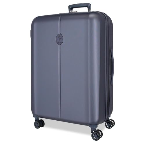 El Potro Vera Koffer, mittelgroß, blau, 49 x 70 x 28 cm, ABS-Kunststoff, Verschluss TSA 81L, 4,14 kg, 4 Doppelrollen, blau, Mittelgroßer Koffer von El Potro