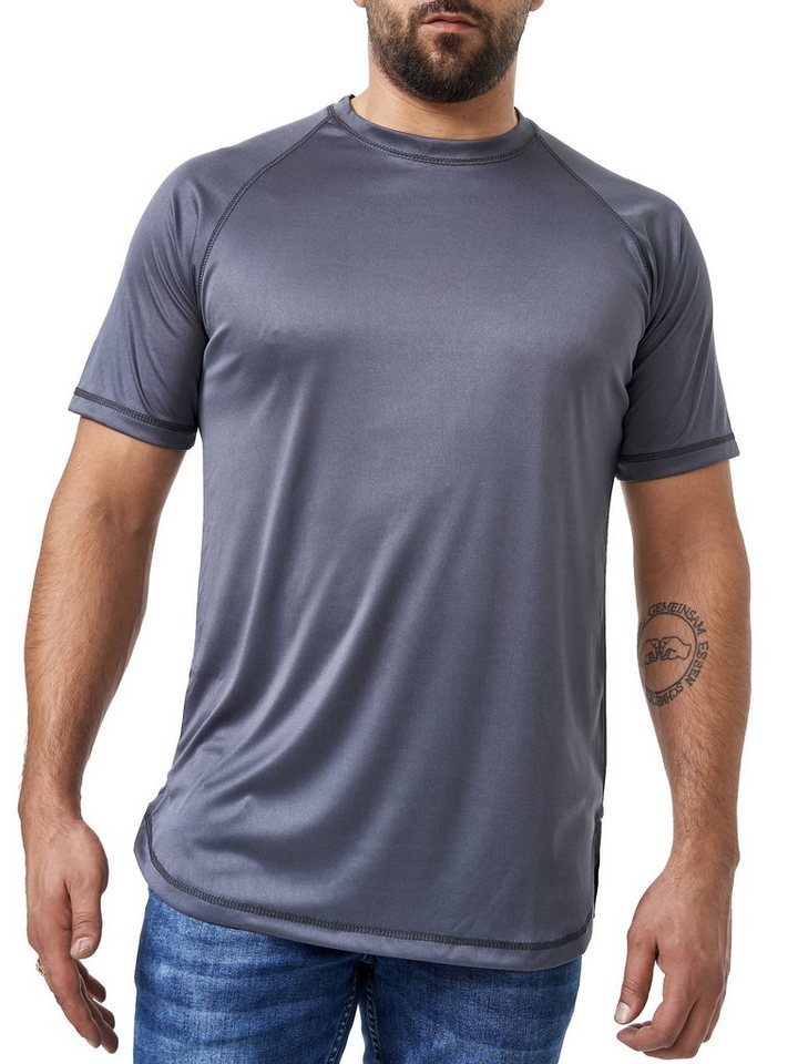 Elara T-Shirt Elara Herren Fitness T-Shirt Rundhalsschitt Dry-Fit (1-tlg) von Elara