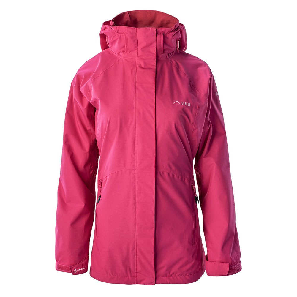 Elbrus Makari Full Zip Rain Jacket Rosa XL Frau von Elbrus