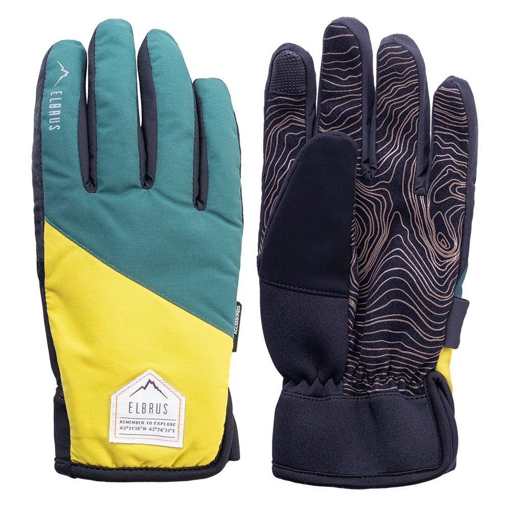 Elbrus Pointe Gloves Grün,Gelb L-XL Mann von Elbrus