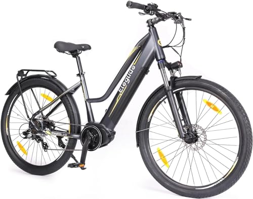 Eleglide C1 ST E-Bikes, 27,5 Zoll Mittelmotor Elektrofahrrad für Damen und Herren, 250W 70Nm E-Bike, 14,5 Ah Lithium-Akku, Shimano 7 Gänge Trekking Ebike, cityräder 25 km/h bis zu 150 km von Eleglide